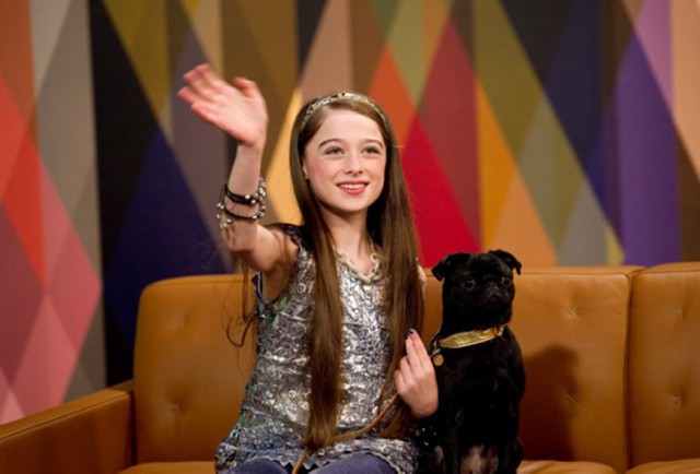 Molly and Petula are interviewed by Charlie Cooper - still from the movie